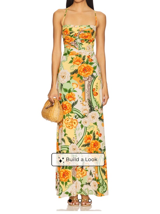 REVOLVE Dresses & Skirts - REVOLVE Yellow Floral Maxi Dress with Spaghetti Straps